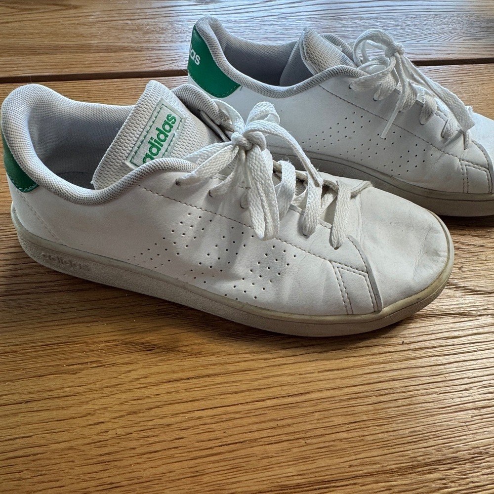Adidas Advantage Men's White Green Tennis Sneakers EF0213 Size 6